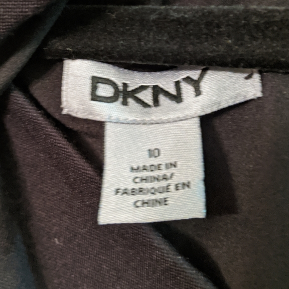 DKNY Black and Purple Colour Block Dress - Picture 2 of 2